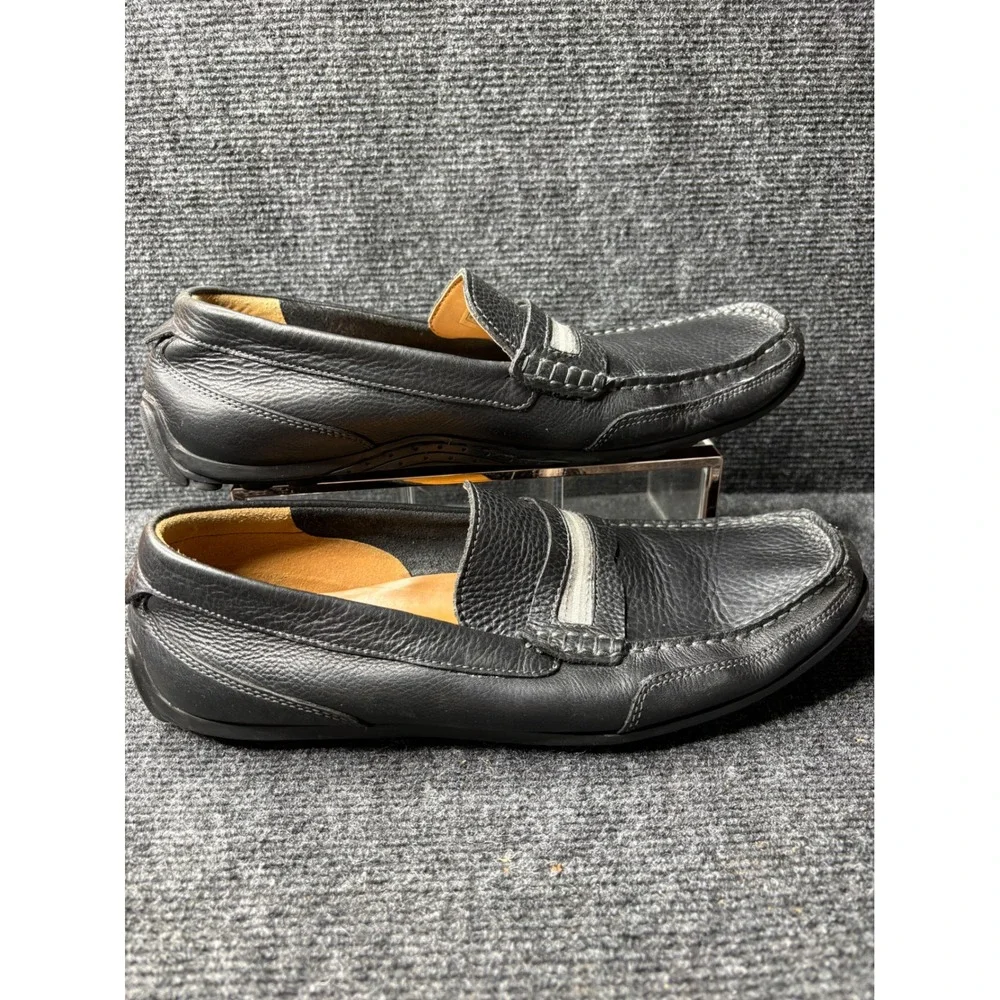 Clarks Collection Mens Black Pebbled Leather Driving Loafers 10.5 M 261417317095